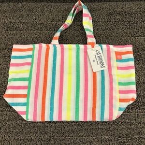Beautiful Las Bayadas Stripe Beach Tote Bag! Brand New.